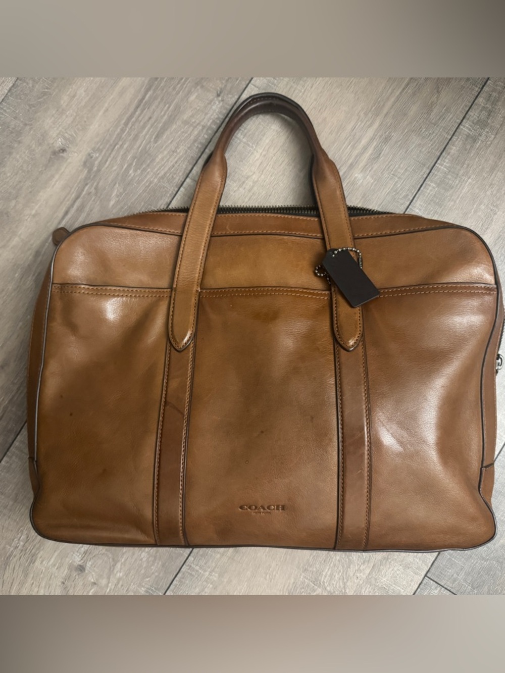 COACH  Metropolitan Slim Brief Leather Bag Brown Vintage RRP$500